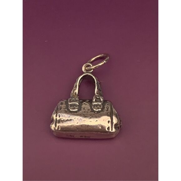 .925 Doctors Handbag Vintage Sterling Silver Jewelry Charm #purse collection - Picture 1 of 4